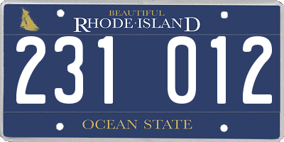 RI license plate 231012