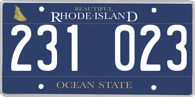 RI license plate 231023