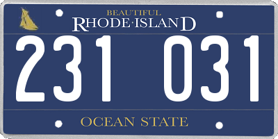 RI license plate 231031