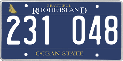 RI license plate 231048