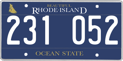 RI license plate 231052