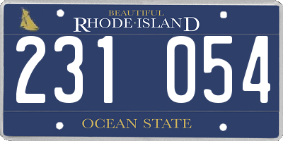 RI license plate 231054