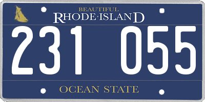 RI license plate 231055