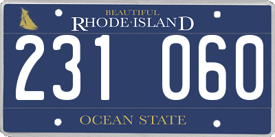 RI license plate 231060