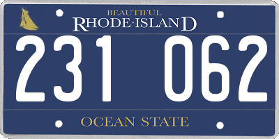 RI license plate 231062