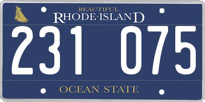 RI license plate 231075