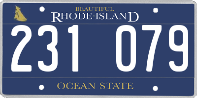 RI license plate 231079