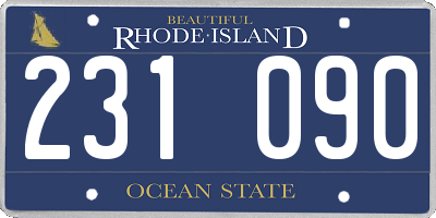 RI license plate 231090