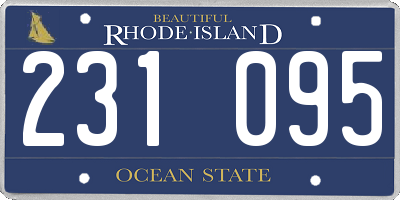 RI license plate 231095