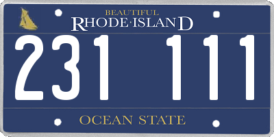 RI license plate 231111