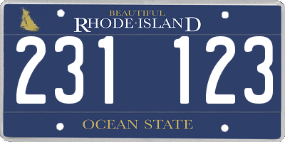 RI license plate 231123