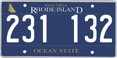 RI license plate 231132