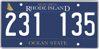 RI license plate 231135