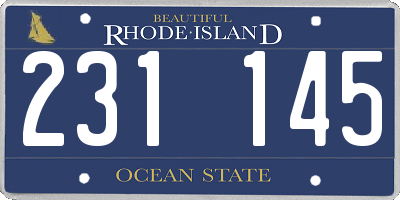 RI license plate 231145