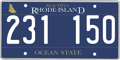 RI license plate 231150
