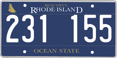 RI license plate 231155