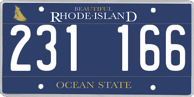 RI license plate 231166