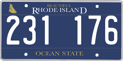 RI license plate 231176