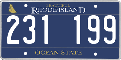 RI license plate 231199