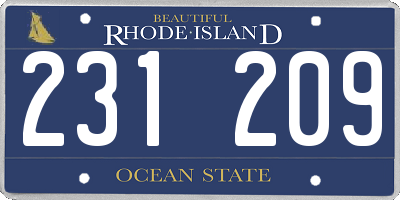 RI license plate 231209