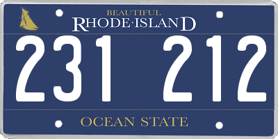 RI license plate 231212