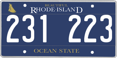 RI license plate 231223
