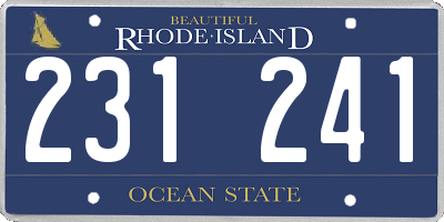 RI license plate 231241