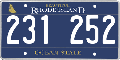 RI license plate 231252