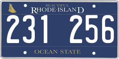 RI license plate 231256