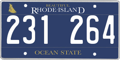 RI license plate 231264