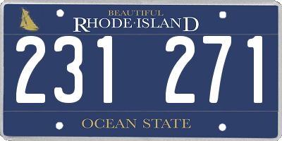 RI license plate 231271