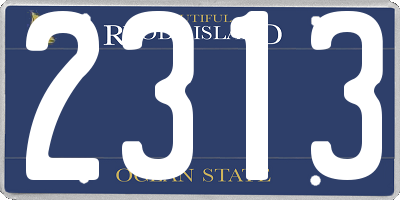 RI license plate 2313