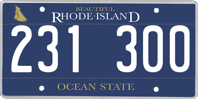 RI license plate 231300