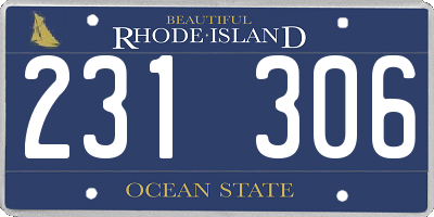RI license plate 231306