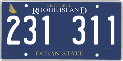 RI license plate 231311