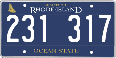 RI license plate 231317