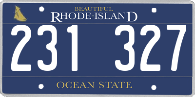 RI license plate 231327