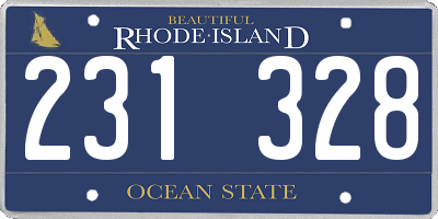 RI license plate 231328