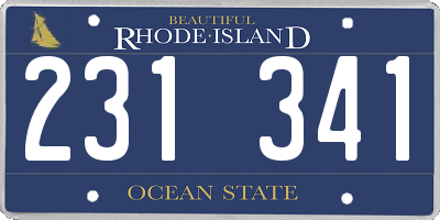 RI license plate 231341