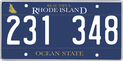 RI license plate 231348
