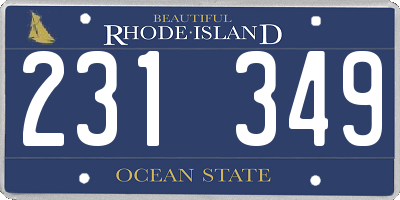 RI license plate 231349