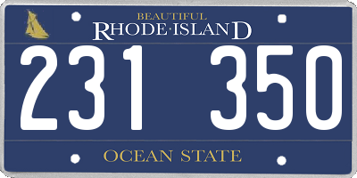 RI license plate 231350