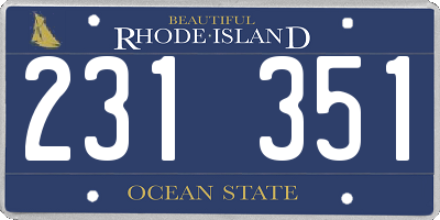 RI license plate 231351