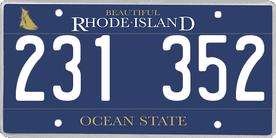 RI license plate 231352