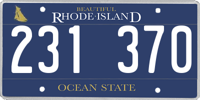 RI license plate 231370