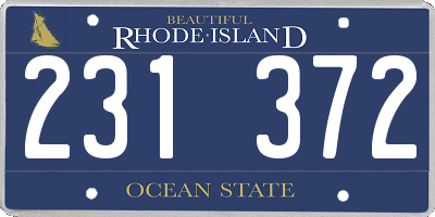 RI license plate 231372