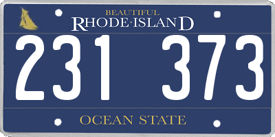 RI license plate 231373