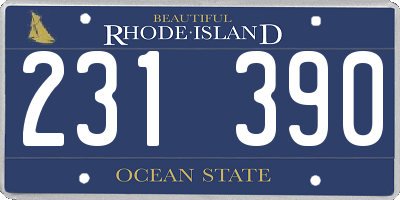 RI license plate 231390