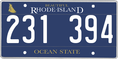 RI license plate 231394