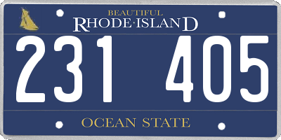 RI license plate 231405
